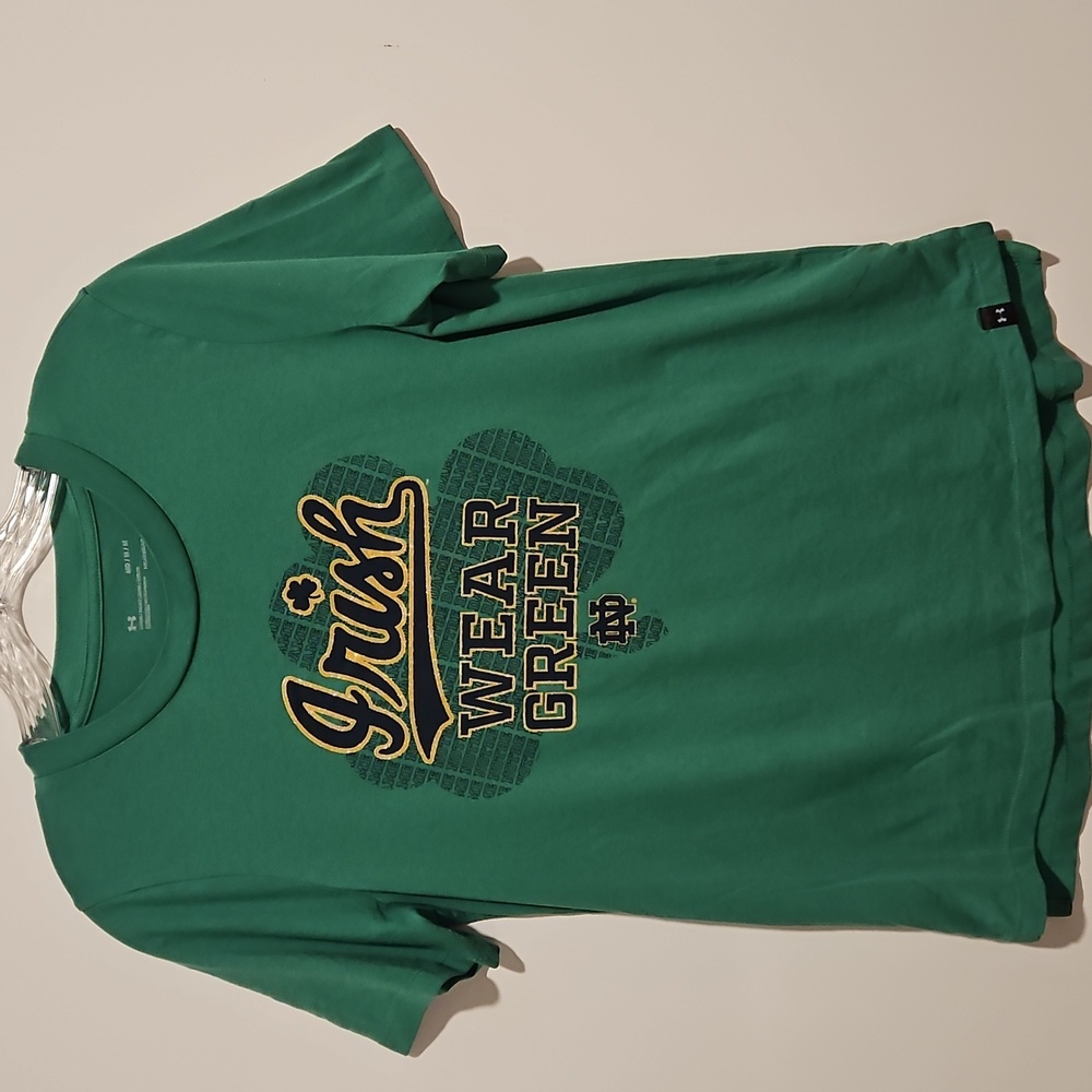 Under Armor Kelly green Notre Dame Fighting Irish graphic tee MED. - Picture 5 of 8